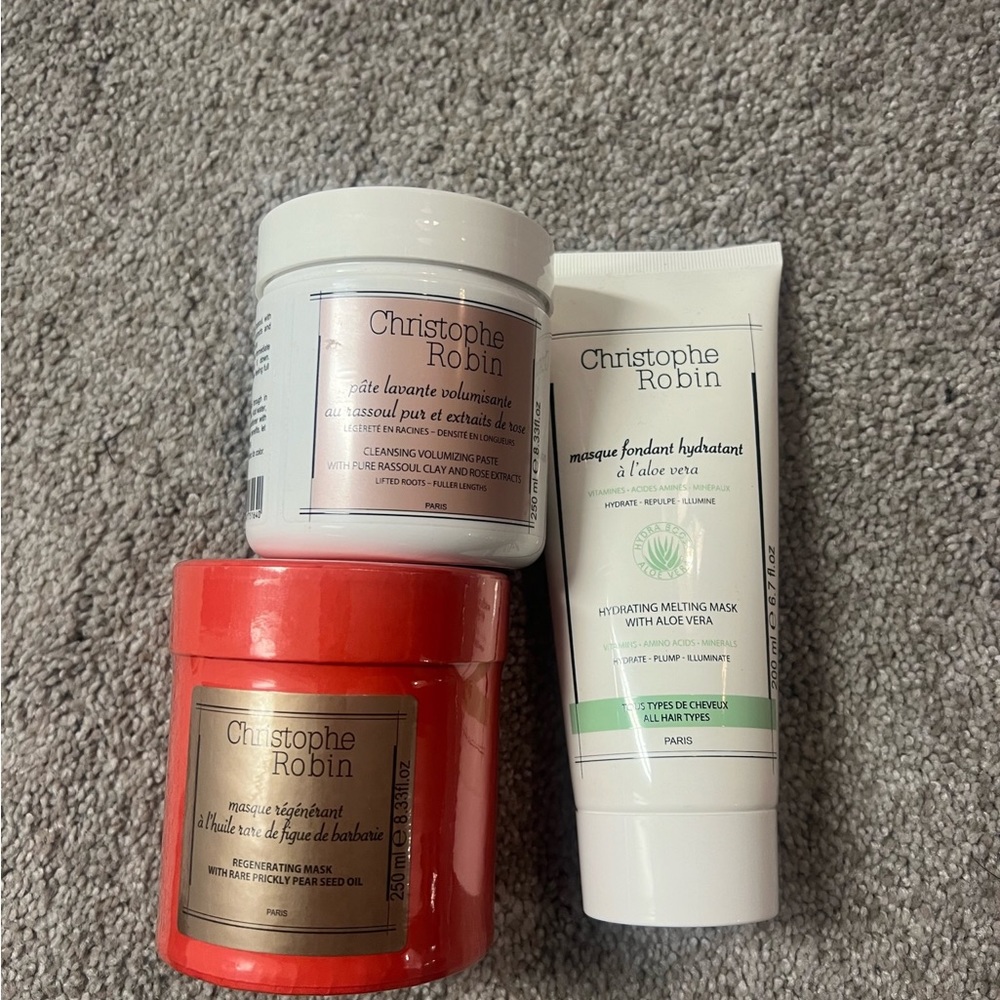 NEW Christophe Robin haircare lot 2 Masks & Volumizing Paste - Retail over $150